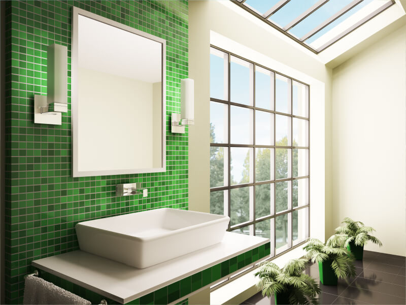 Green Wall Tiles For Bathroom