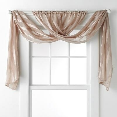Curtain Rods Without Drilling Scarf Valance Curtains