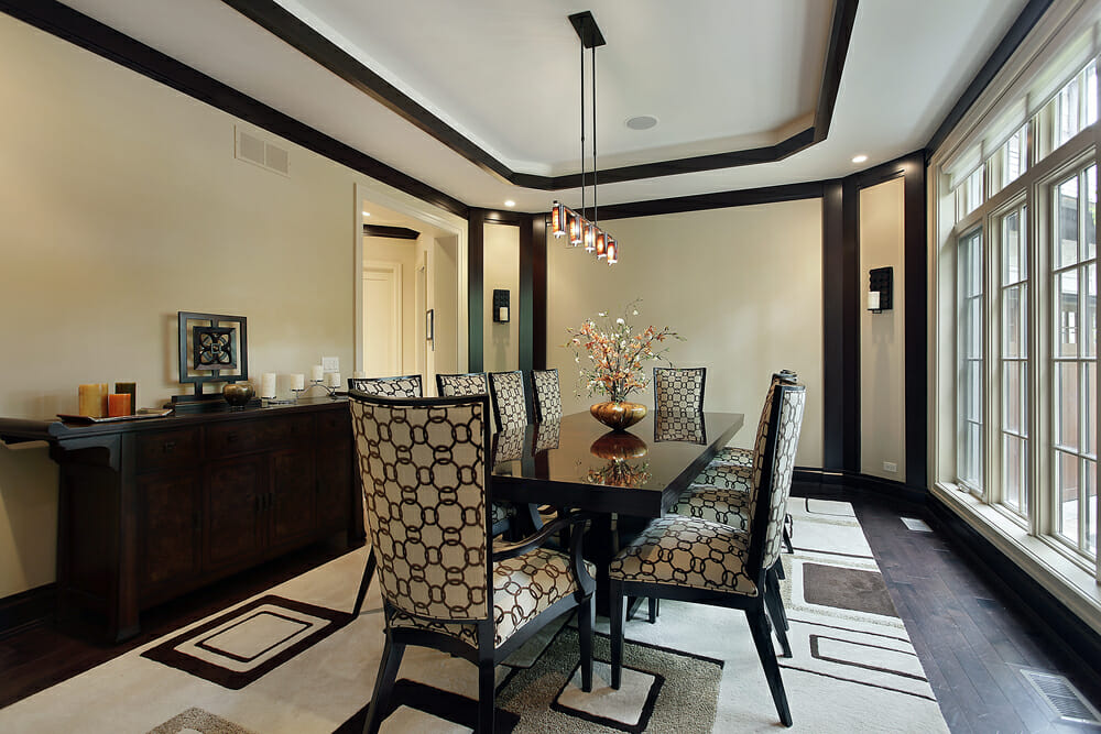tray ceiling living room