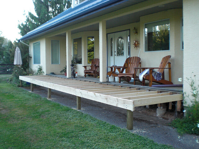 A new deck in progress. Photo by Gord Webster. Creative Commons Attribution-ShareAlike 2.0.