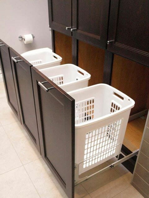 Pull out cabinet in laundry room