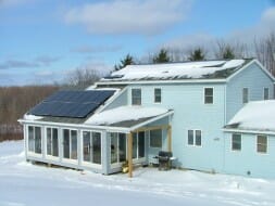 Solar power winter home