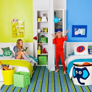 dividing bedroom for boy and girl