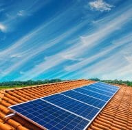 solar panels on a roof