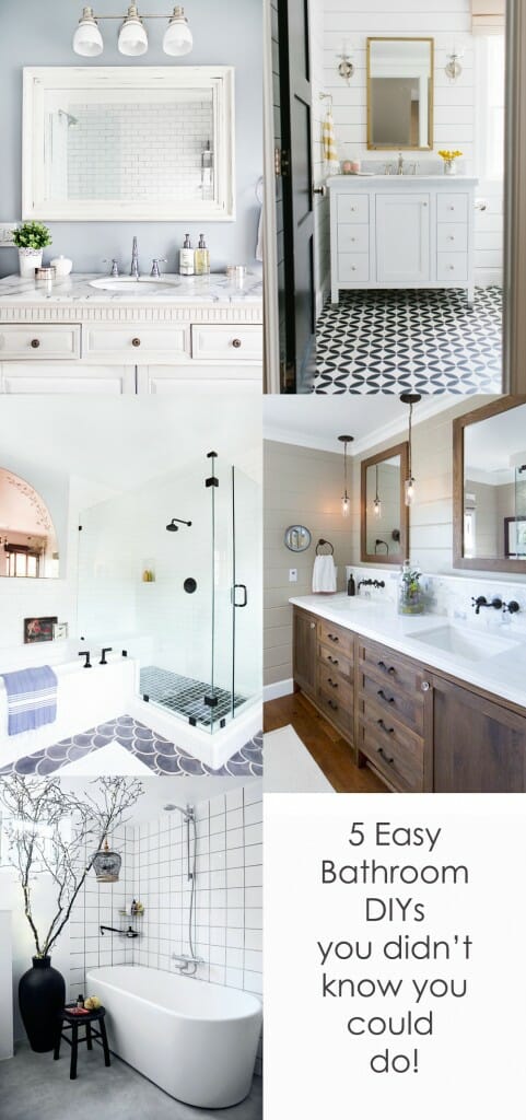 easy bathroom diys- modernize