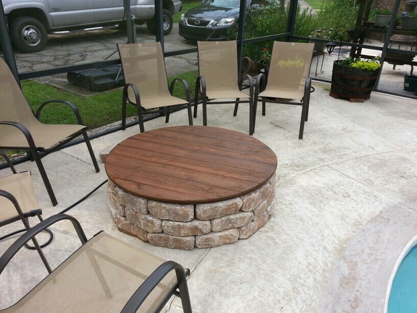 Deck With A Diy Gas Fire Pit, Can I Use A Gas Fire Pit On My Deck