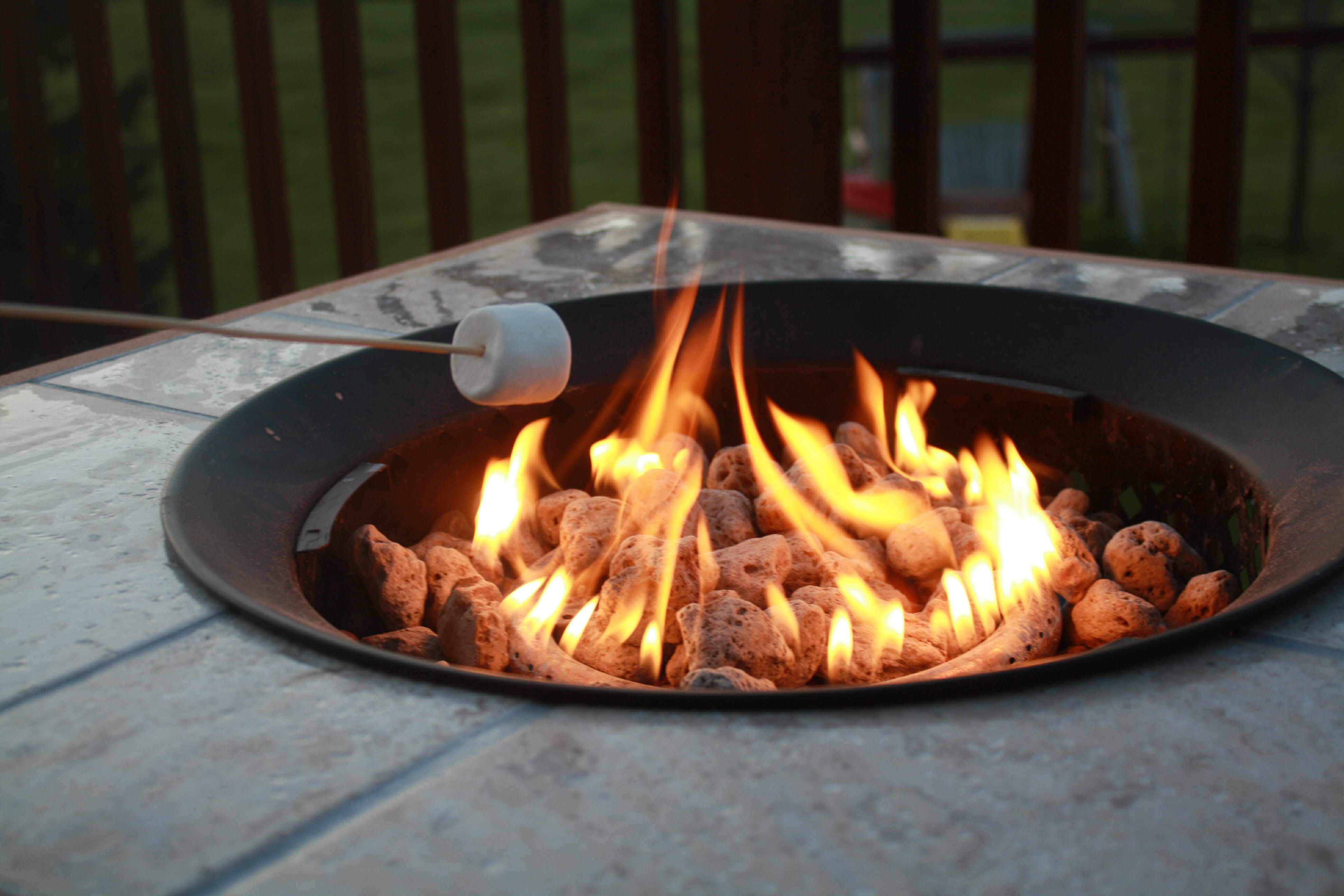 Diy Gas Fire Pit, Can You Put A Gas Fire Pit On Your Deck
