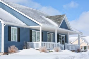a house in winter