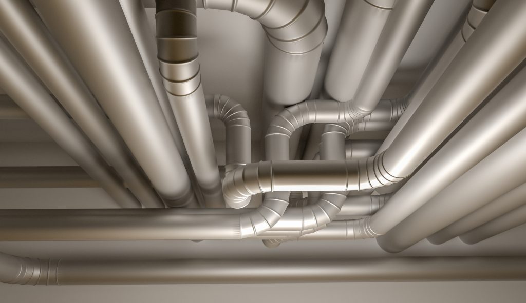 Pipes of HVAC system