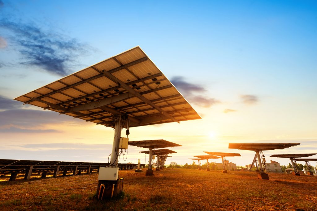 solar panels with trackers