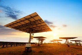 solar panels with trackers