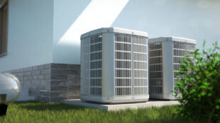 heat pump outdoors