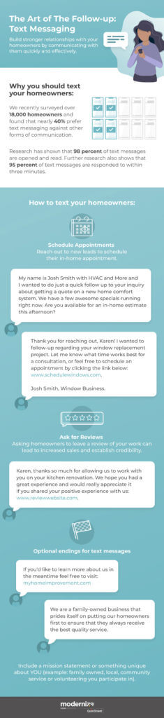 Follow-Up Strategies for Contractors: Text Messaging in 2021 | Modernize