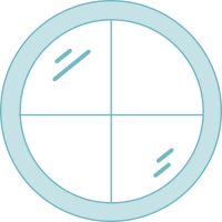 round circle window visual illustration