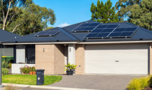 Solar panels on a home