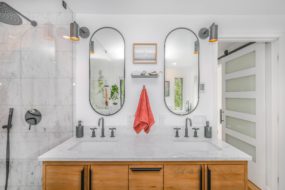 symmetrical bathroom mirror