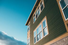 Green wood siding