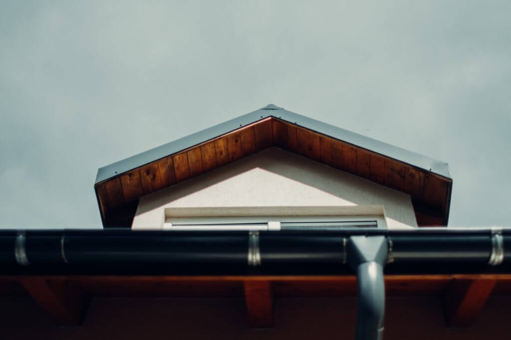 Gutters on a house