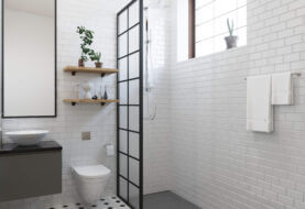 walk in corner shower