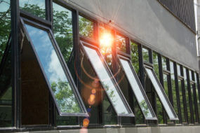 mirrored glass