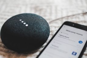 Smart Home Hub and app on a phone