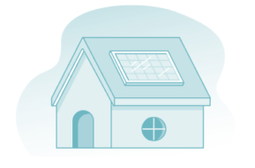 Solar panel on a roof