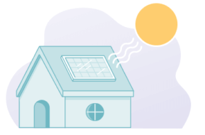 Illustration of how solar panels work