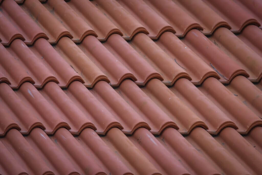 Clay tiles on a roof