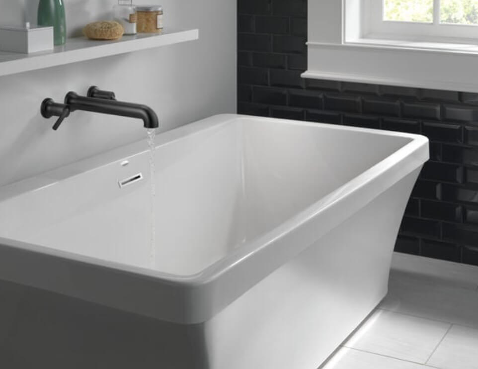Delta brand freestanding bathtub