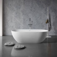 Stone resin solid surface freestanding tub from Xspracer