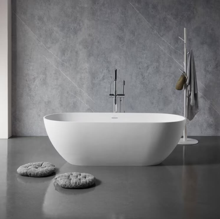 Stone resin solid surface freestanding tub from Xspracer