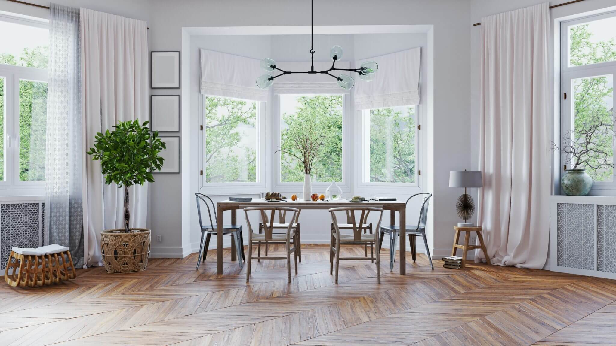 Bay Windows Cost By Size Brand And Type Modernize   Bay Window Dining Nook 2048x1152 