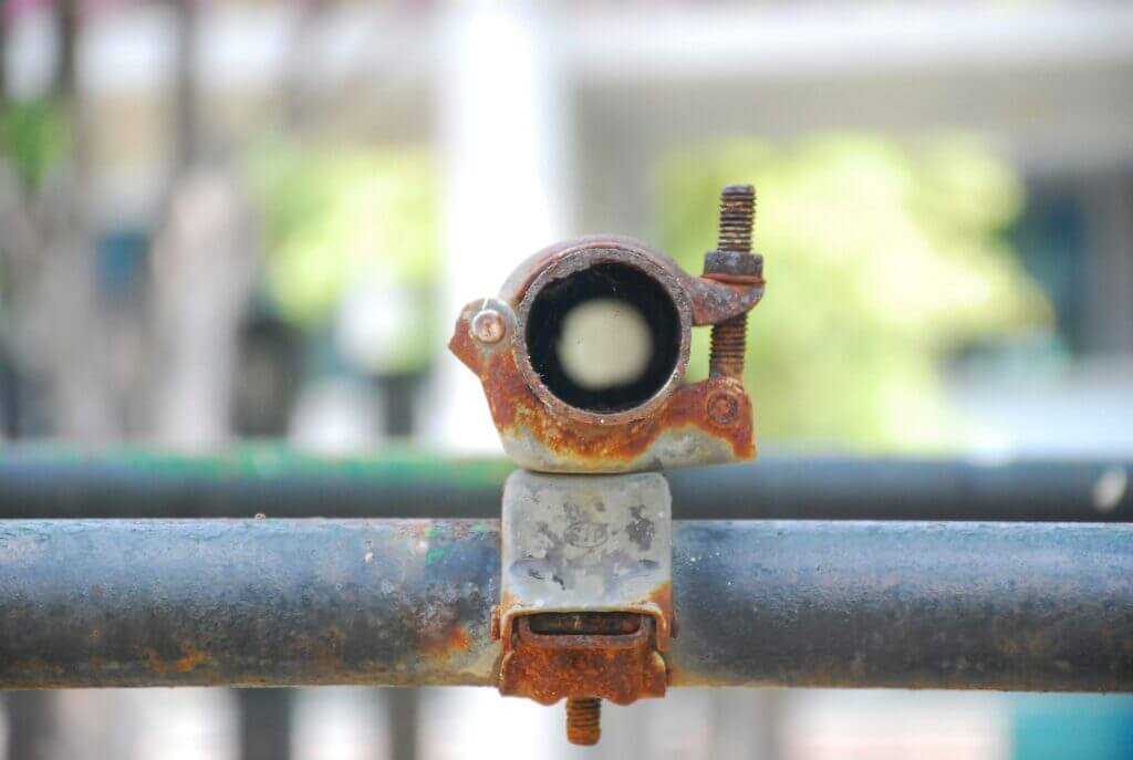 Close up image of a water line valve