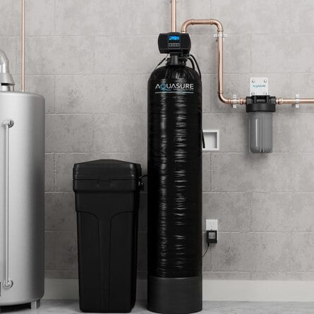 Aquasure Water Softener from Home Depot installed in a home