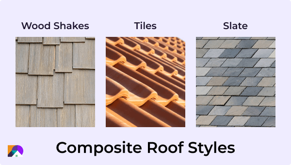 Image showing the styles of composite roofing