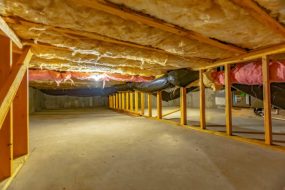 Insulated unvented crawl space