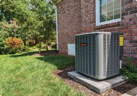 Amana heat pump installed outside