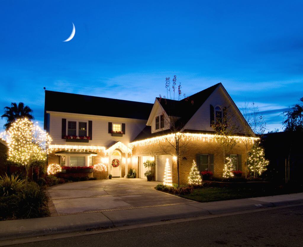 Christmas Lights on House