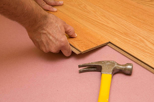 Installing floating click-lock engineered hardwood floors