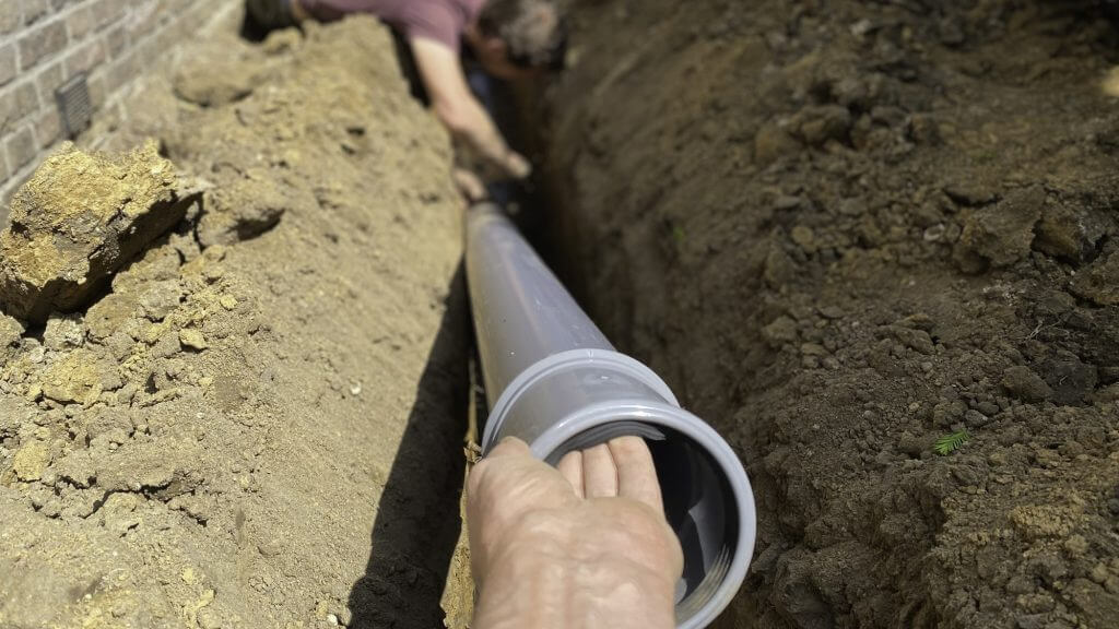 Replacing a drain pipe with a new PVC pipe