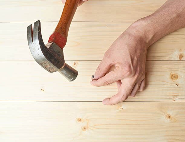 Nailing down hardwood floors