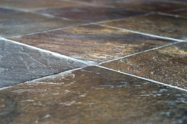 Natural stone tile flooring
