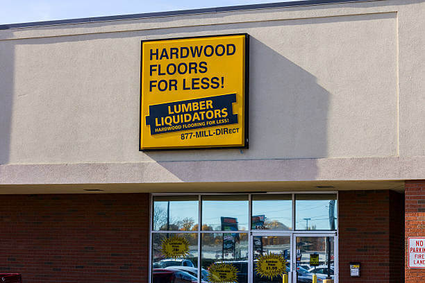 Indianapolis, US - November 5, 2016: Lumber Liquidators Strip Mall Location. Lumber Liquidators is an American retailer of hardwood flooring I
