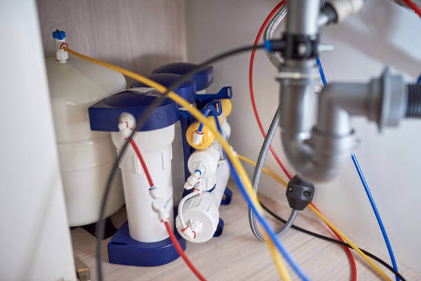 Reverse osmosis system. water filter closeup